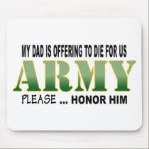 Honor Dad - Army mousepads