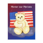 Honor our Heroes Teddy Postcard