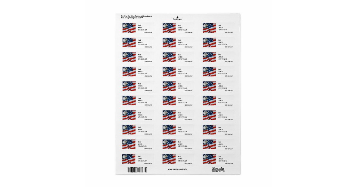 "HONOR OUR MILITARY" ADDRESS LABEL Zazzle