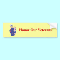 Honor Our Veterans Bumper Sticker bumper stickers