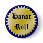 Honor Roll Award Button, Customizable
