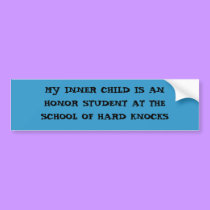 Honor Student - an Inner Child bumper sticker bumper stickers by Horseshoes3 Honor Student - an Inner Child bumper sticker bumper stickers