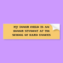 Honor Student - an Inner Child bumper sticker bumper stickers by Horseshoes3 Honor Student - an Inner Child bumper sticker bumper stickers