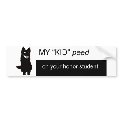 honor student bumper sticker by wolffreeborn