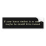 Honor student bumper sticker