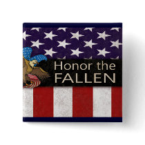 Honor the Fallen Military Button