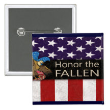 Honor the Fallen Military Button