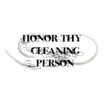 Honor Thy Cleaning Person photo sculptures by upshot Honor Thy Cleaning Person photo sculptures