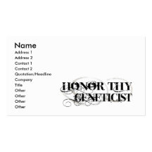 Honor Thy Geneticist Business Card