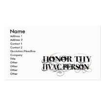 Honor Thy HVAC Person Business Card Template