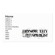 Honor Thy Physiologist Business Card Template