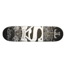 Honor, Truth on White Skate Board
