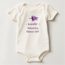 Honorary Flower Girl w/Name Purple Lily Bouquet (b Tee Shirts