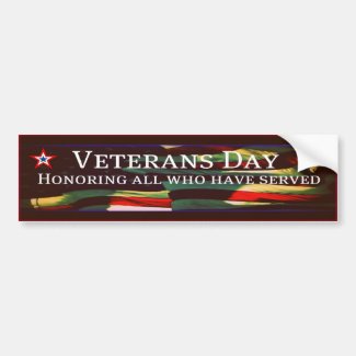 Honoring All Who Have Served Vet Bumper Sticker