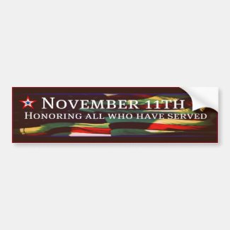 Honoring All Who Have Served Vet Bumper Sticker