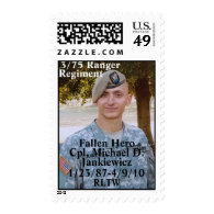 Honoring Cpl. Michael D. Jankiewicz Postage Stamp 
