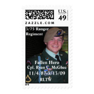 Honoring Cpl. Ryan C. McGhee Postage Stamps 