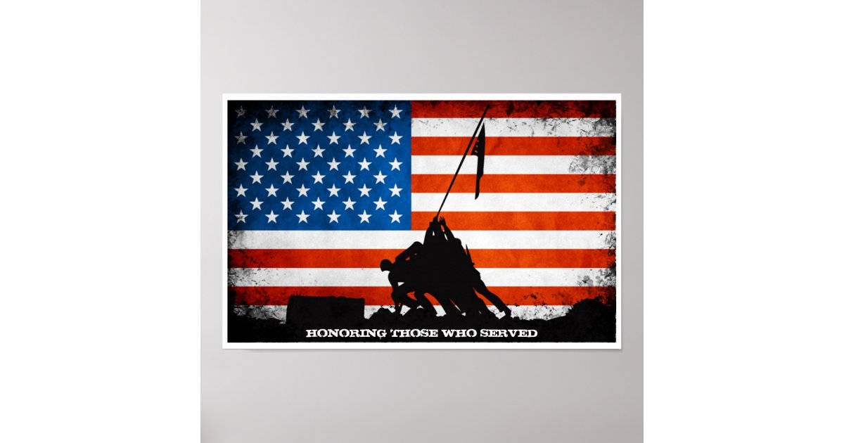 Honoring those who Served - Veterans Day Poster | Zazzle