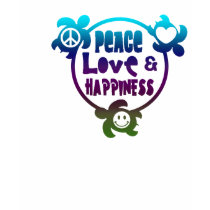 Honu Peace Love Happiness t-shirts by sillylittlemonkeys Honu Peace Love Happiness t-shirts