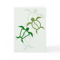Honu Petroglyph (Green) Card/Invitation by leighsww Honu Petroglyph (Green) Card/Invitation