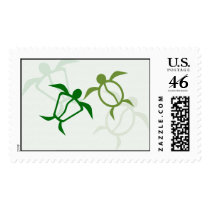 Honu Petroglyph (Green) Stamp