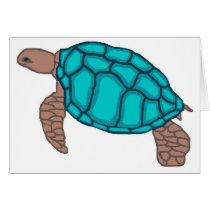 Honu Pride sea turtle blank card