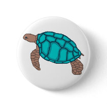 Honu Pride sea turtle  button
