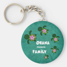 Honu Sea Family_circle Key Chain