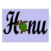 HONU sea turtle blank card