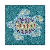 Honu (sea turtle) of tile magnet