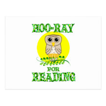 Hoo-Ray for Reading Post Card