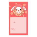 hooded bunny gift tag