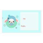 hooded bunny gift tag