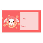 hooded bunny gift tag