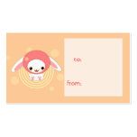 hooded bunny gift tag