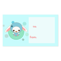 hooded bunny gift tag business cards