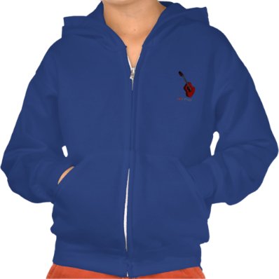 Hoodie with illustration of a acoustic guitar