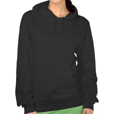 Hoodie with Volleyball Silhouette in White