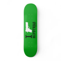 Hoodman "I Shoot Hipsters" Green Skateboard Decks