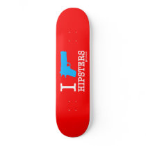 Hoodman "I Shoot Hipsters" Red skateboards