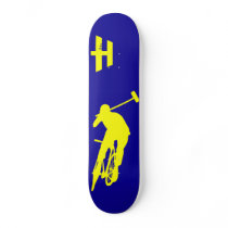 Hoodman "Polo" Blue Yellow Custom Skateboard