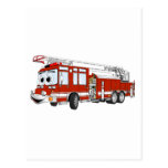 Hook and Ladder Fire Truck Cartoon Post Cards