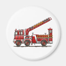Hook and Ladder Fire Truck Magnets
