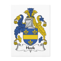 Hook Family Crest postcards
