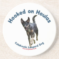 Hooked on Houlas Dogs Drink Coaster