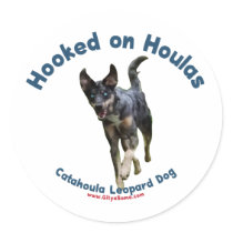 Hooked on Houlas Dogs Round Stickers