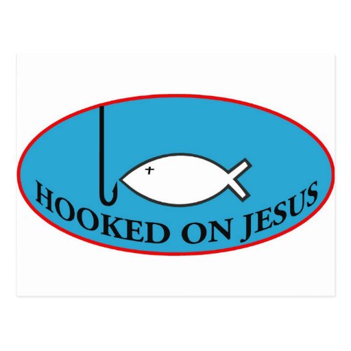 Hooked on Jesus Postcard