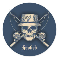 Hooked Round Stickers