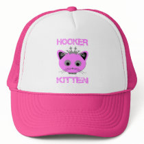 Hooker Kitten Logo hats by cat0fdarkness Hooker Kitten Logo hats