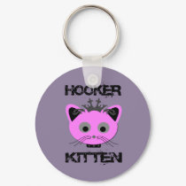 Hooker Kitten Logo keychains by cat0fdarkness Hooker Kitten Logo keychains